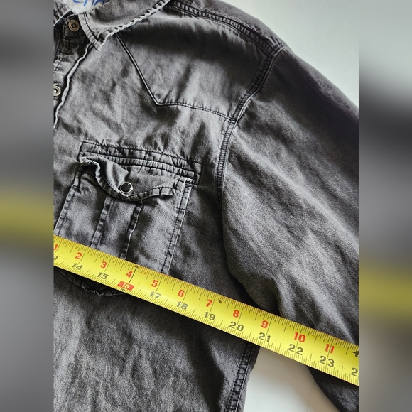 Chalc Men's Button Down Long Sleeve Medium - Picture 6 of 14